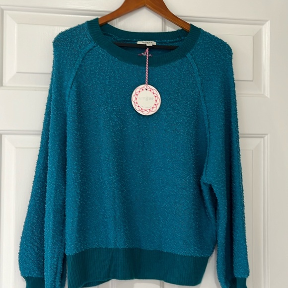 Umgee NWT Puff Sleeve Boat Neck Sweater - Picture 1 of 5